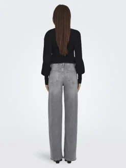 Only Jeans*ONLMADISON BLUSH HW WID DNM REA0938 NOOS Light Grey Denim