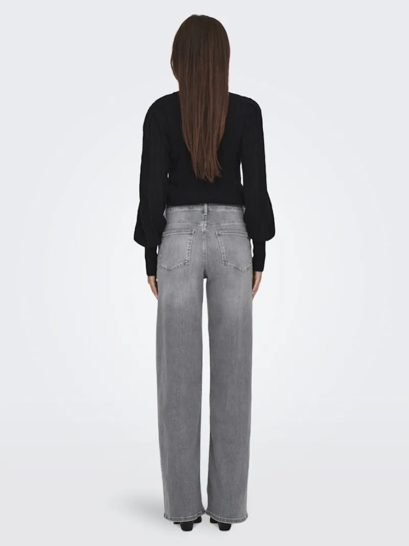 Only Jeans*ONLMADISON BLUSH HW WID DNM REA0938 NOOS Light Grey Denim