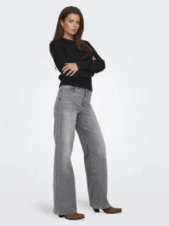 Only Jeans*ONLMADISON BLUSH HW WID DNM REA0938 NOOS Light Grey Denim