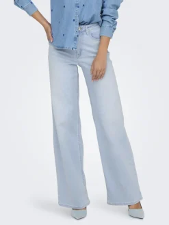 Only Jeans*ONLMADISON BLUSH HW WIDE DNM CRO495 NOOS light blue bleached denim