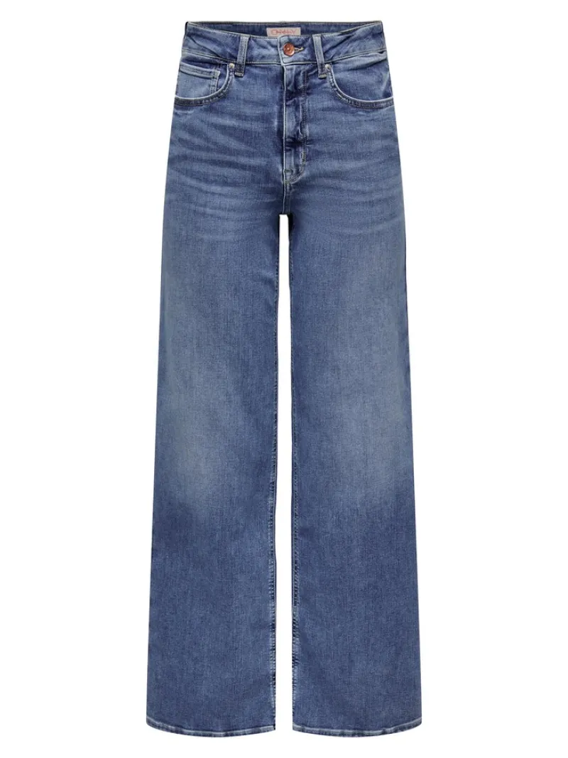 Only Jeans*ONLMADISON BLUSH HW WIDE DNM DOT372 NOOS Medium Blue Denim
