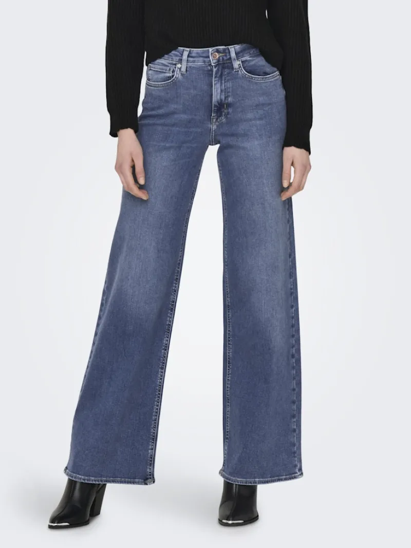 Only Jeans*ONLMADISON BLUSH HW WIDE DNM DOT372 NOOS Medium Blue Denim