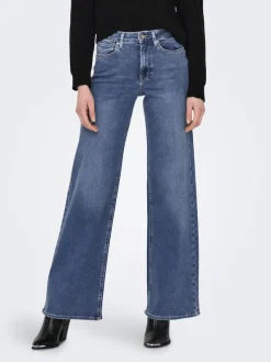 Only Jeans*ONLMADISON BLUSH HW WIDE DNM DOT372 NOOS Medium Blue Denim