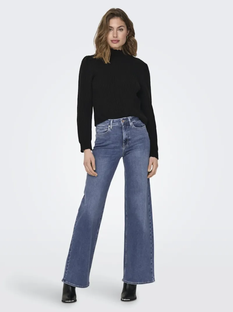 Only Jeans*ONLMADISON BLUSH HW WIDE DNM DOT372 NOOS Medium Blue Denim