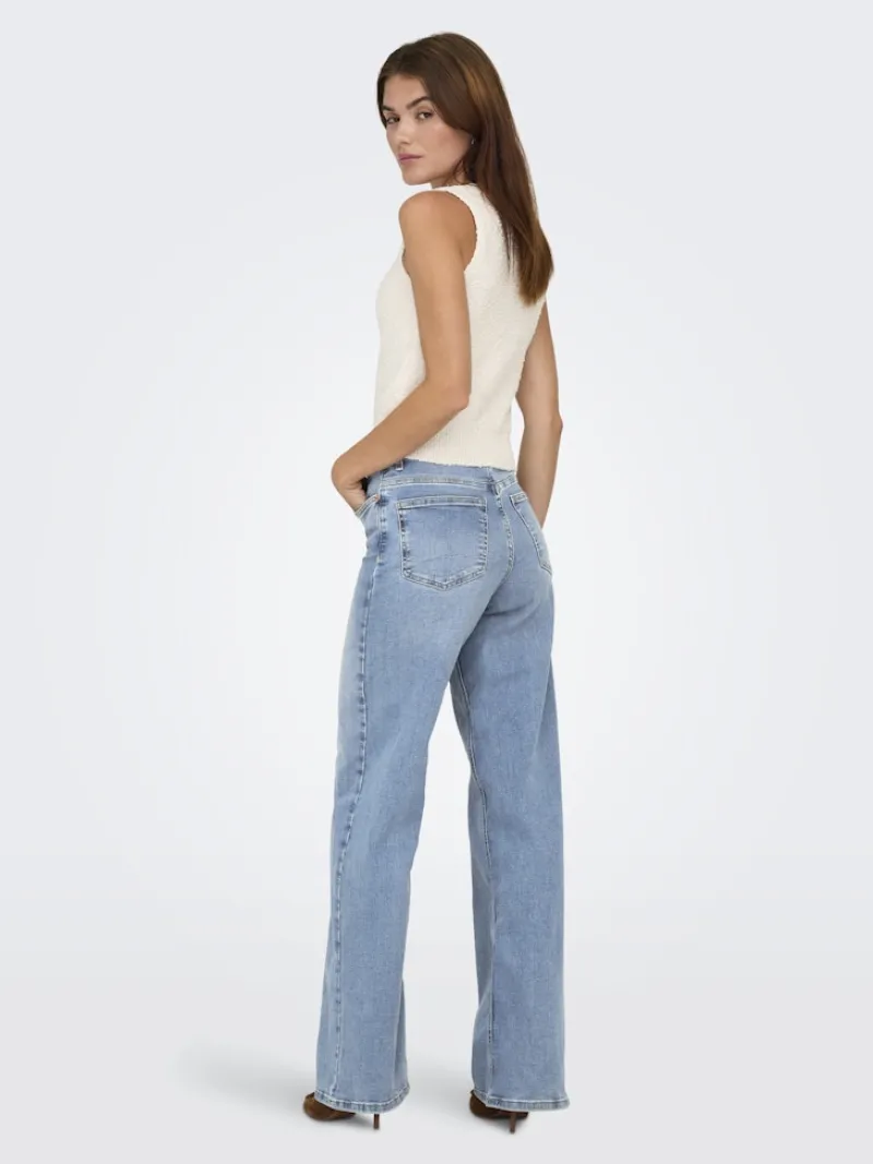 Only Jeans*ONLMADISON BLUSH HW WIDE DNM CRO371 NOOS Light Blue Denim