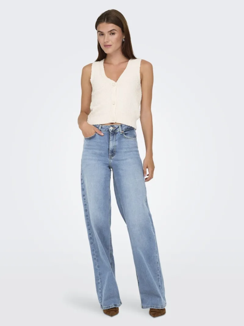 Only Jeans*ONLMADISON BLUSH HW WIDE DNM CRO371 NOOS Light Blue Denim