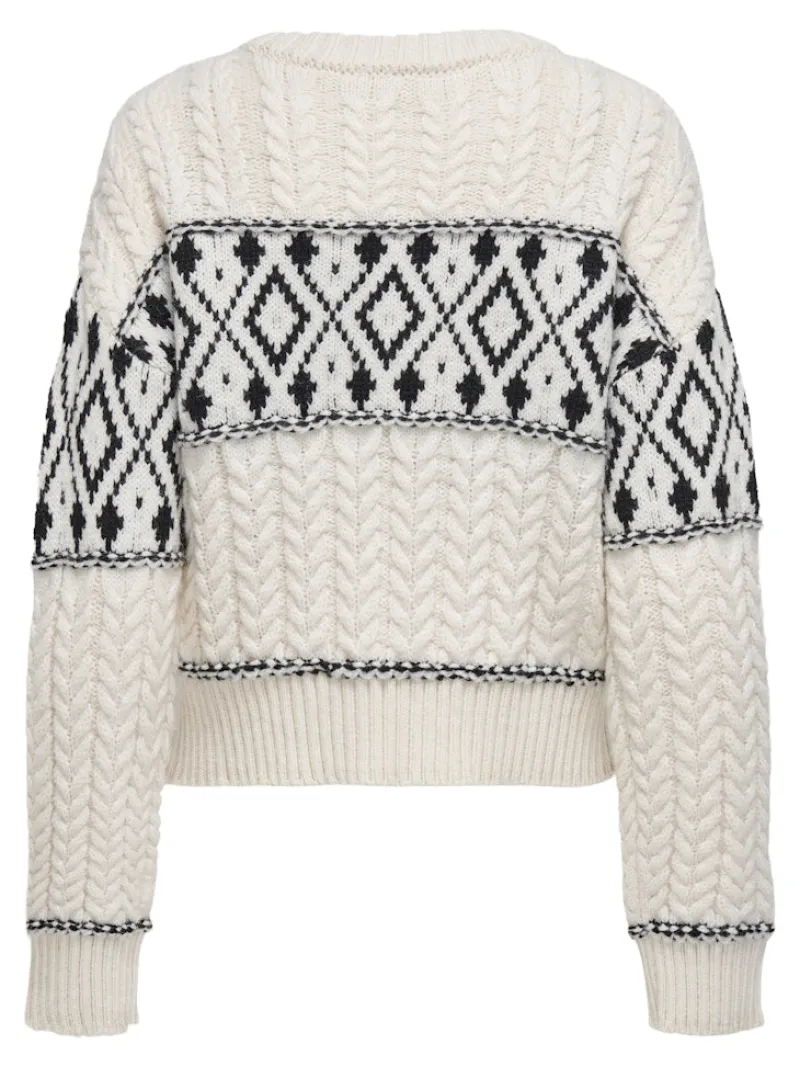 Only Pullover & Sweatshirts*ONLMARENT L/S PULLOVER KNT NOOS Cloud Dancer