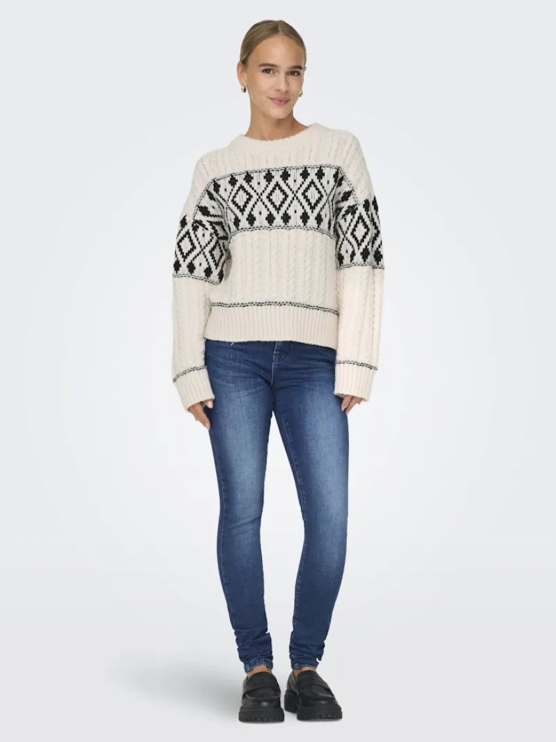 Only Pullover & Sweatshirts*ONLMARENT L/S PULLOVER KNT NOOS Cloud Dancer