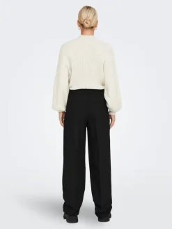 Only Hosen*ONLMATHILDE HW WIDE PANT TLR NOOS Black