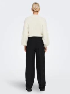 Only Hosen*ONLMATHILDE HW WIDE PANT TLR NOOS Black