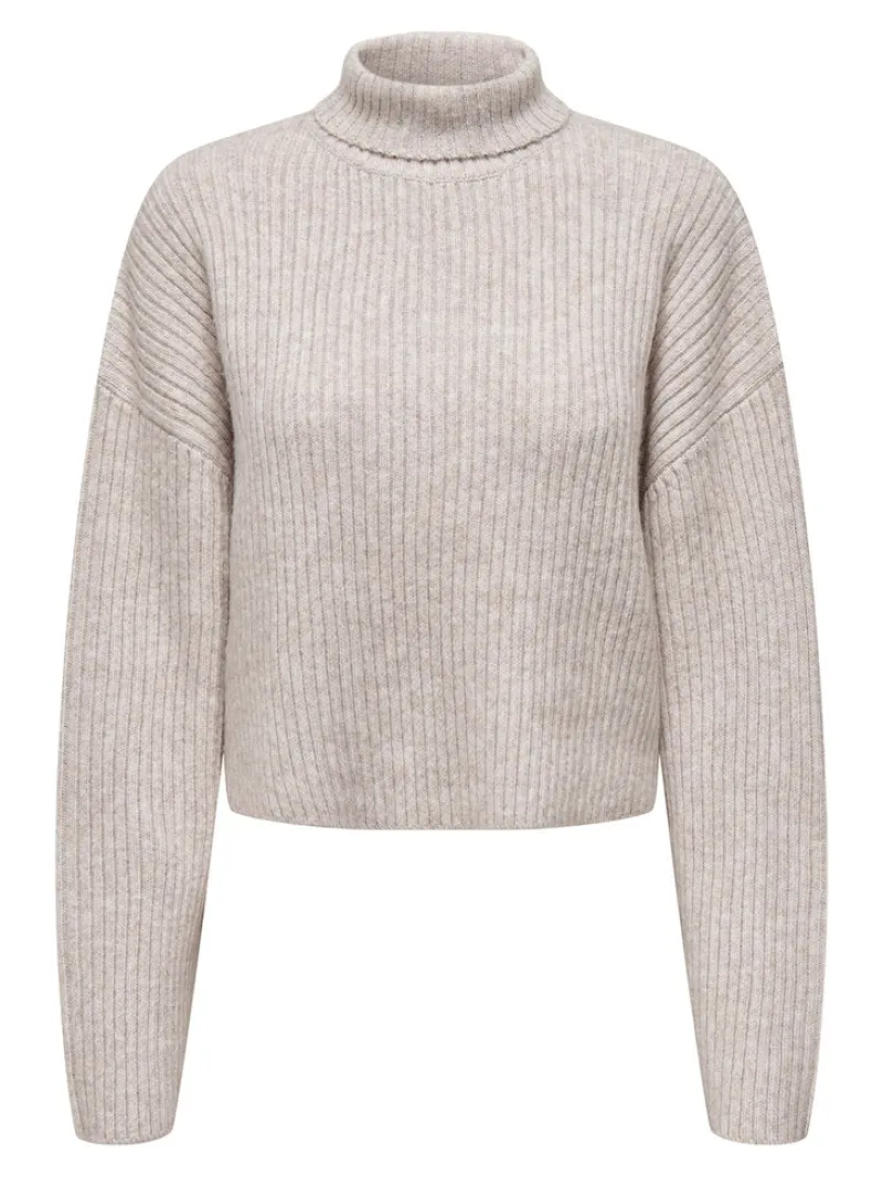 Only Pullover & Sweatshirts*ONLMELANIE L/S ROLLNECK PULLOVER KNTNOOS oatmeal