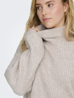 Only Pullover & Sweatshirts*ONLMELANIE L/S ROLLNECK PULLOVER KNTNOOS oatmeal