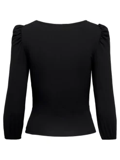 Only Shirts*ONLMEYA 3/4 TOP SOLID JRS Black