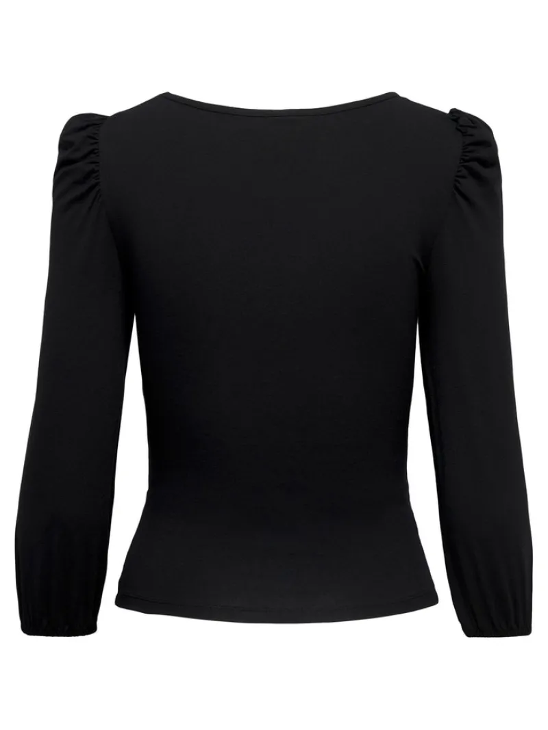Only Shirts*ONLMEYA 3/4 TOP SOLID JRS Black