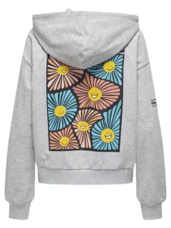 Only Pullover & Sweatshirts*ONLMIE HOOD CS SWT Light Grey Melange