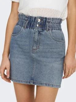 Only Röcke*ONLMILLIE HW MINI PAPER DNM SKIRT NOOS Medium Blue Denim