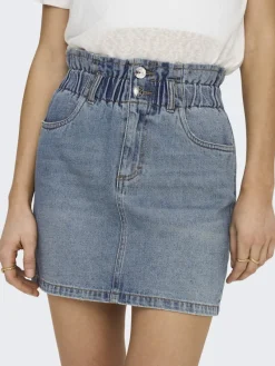 Only Röcke*ONLMILLIE HW MINI PAPER DNM SKIRT NOOS Medium Blue Denim