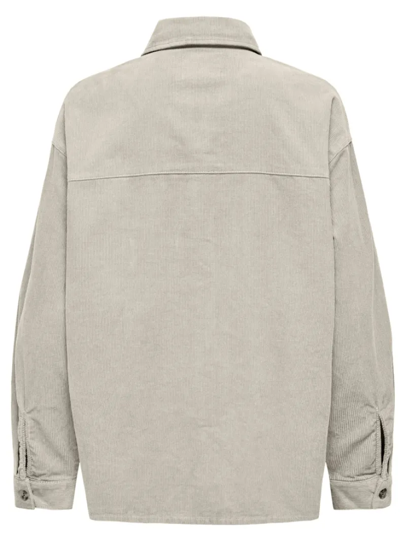 Only Jacken*ONLMOXIE L/S CORD SLIT SHACKET CC PNT oatmeal