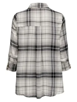 Only Blusen*ONLNEW CANBERRA 3/4 CHECK SHIRT WVN CS black2