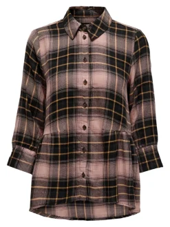 Only Blusen*ONLNEW CANBERRA 3/4 CHECK SHIRT WVN CS black1