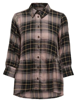Only Blusen*ONLNEW CANBERRA 3/4 CHECK SHIRT WVN CS black1