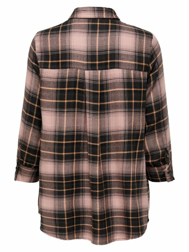 Only Blusen*ONLNEW CANBERRA 3/4 CHECK SHIRT WVN CS black1