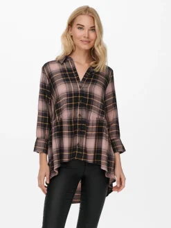 Only Blusen*ONLNEW CANBERRA 3/4 CHECK SHIRT WVN CS black1