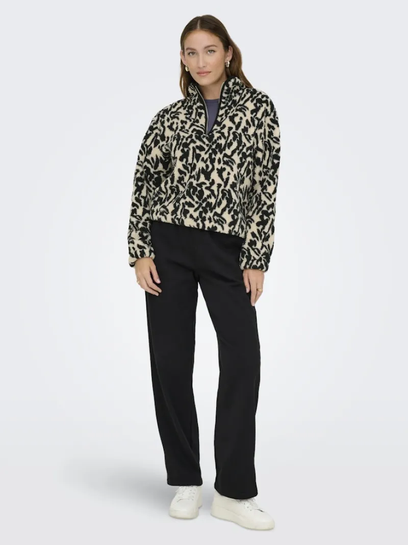 Only Pullover & Sweatshirts*ONLNEW DALLAS L/S HIGHNECK ZIP SWT NOOS Black