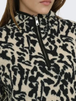 Only Pullover & Sweatshirts*ONLNEW DALLAS L/S HIGHNECK ZIP SWT NOOS Black