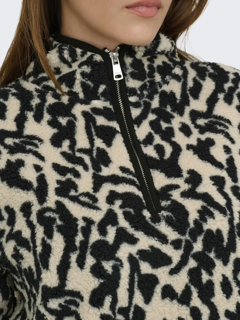 Only Pullover & Sweatshirts*ONLNEW DALLAS L/S HIGHNECK ZIP SWT NOOS Black