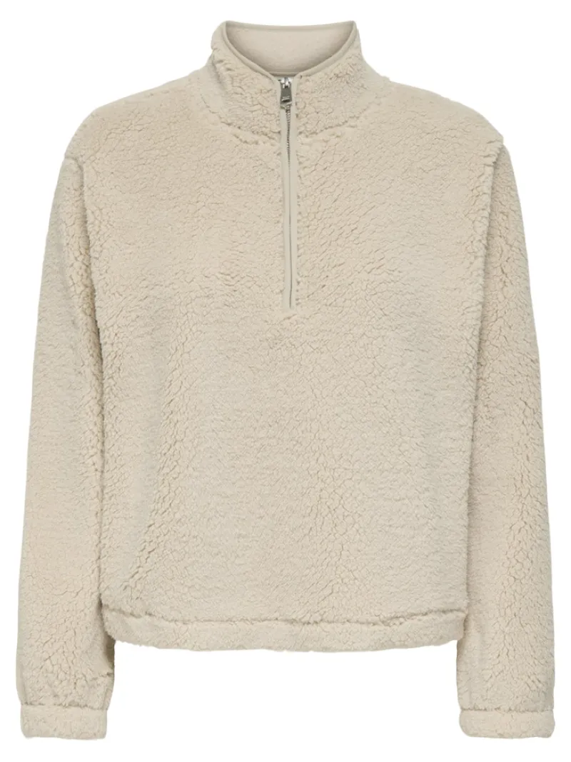 Only Pullover & Sweatshirts*ONLNEW DALLAS L/S HIGHNECK ZIP SWT NOOS pumice stone