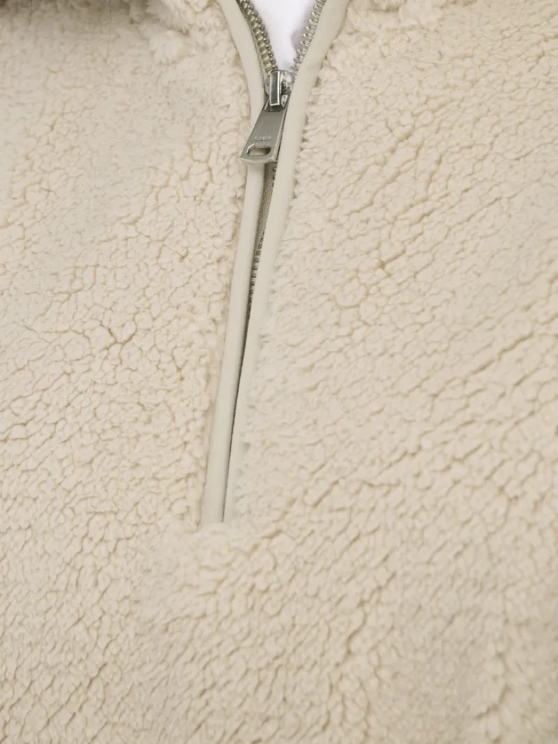 Only Pullover & Sweatshirts*ONLNEW DALLAS L/S HIGHNECK ZIP SWT NOOS pumice stone