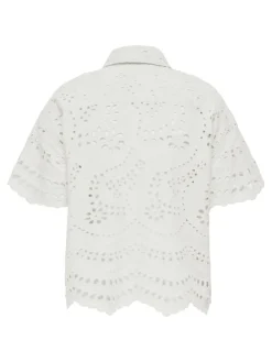 Only Blusen*ONLNEW LALISA SS BOXY SHIRT WVN FR Cloud Dancer