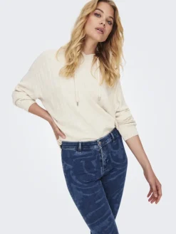 Only Pullover & Sweatshirts*ONLNEW TESSA LS HOOD DETAIL PUL NOOS KNT hellgrau