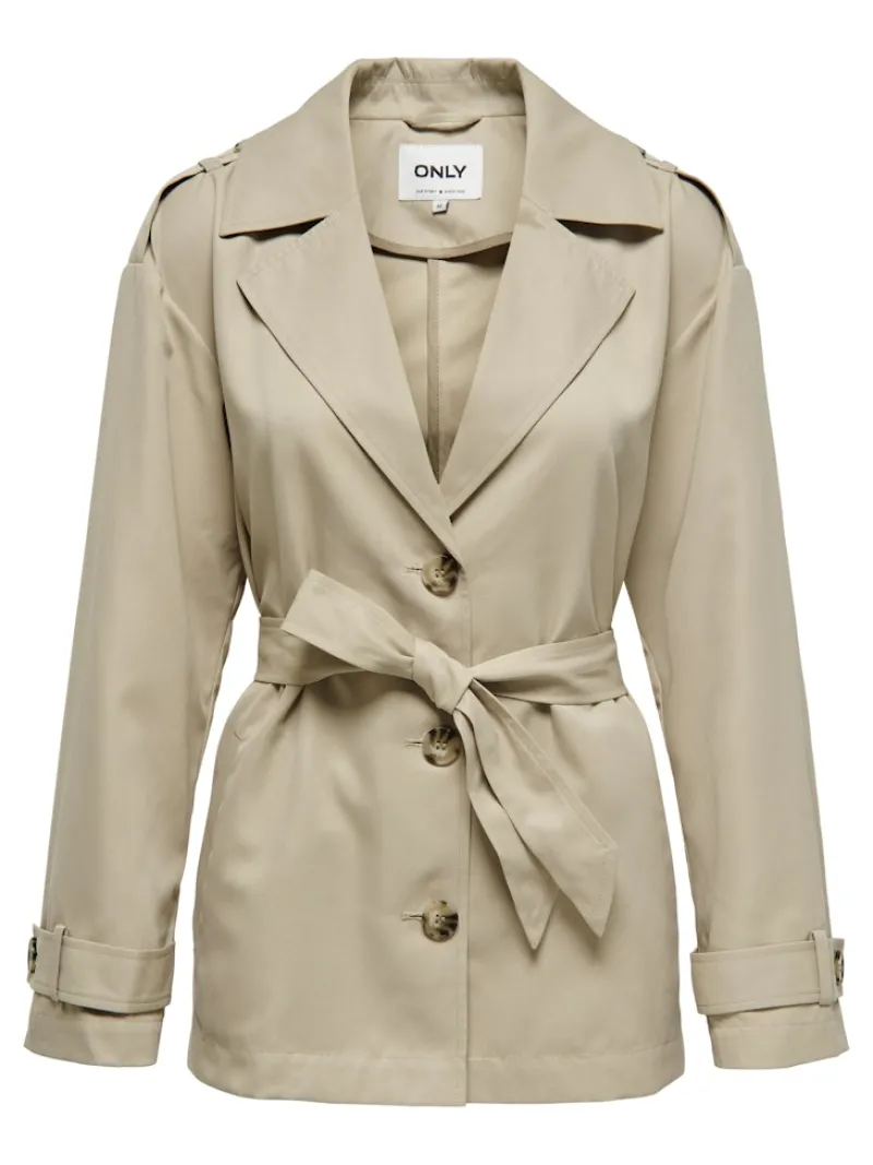 Only Jacken*ONLNEWLINE SHORT TRENCHCOAT OTW humus