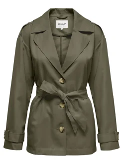 Only Jacken*ONLNEWLINE SHORT TRENCHCOAT OTW Ivy Green