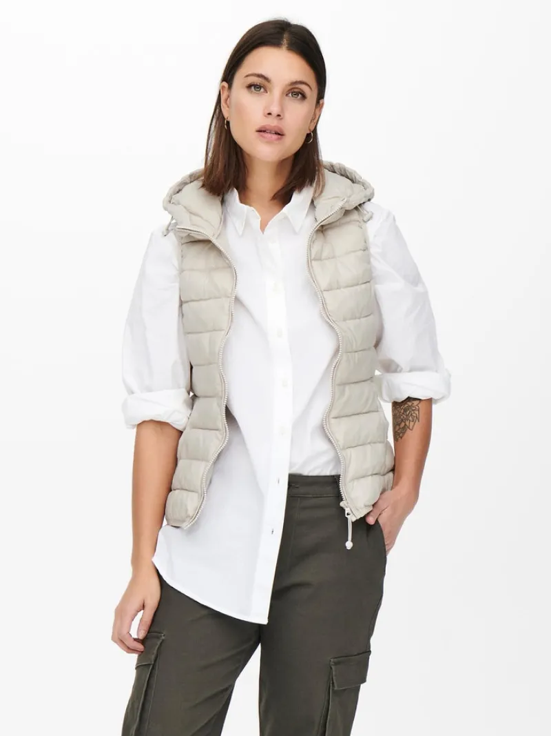Only Westen*ONLNEWTAHOE HOOD WAISTCOAT OTW NOOS pumice stone