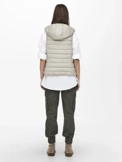 Only Westen*ONLNEWTAHOE HOOD WAISTCOAT OTW NOOS pumice stone