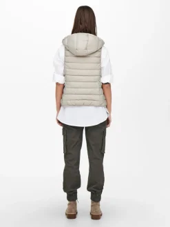 Only Westen*ONLNEWTAHOE HOOD WAISTCOAT OTW NOOS pumice stone
