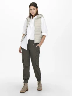 Only Westen*ONLNEWTAHOE HOOD WAISTCOAT OTW NOOS pumice stone