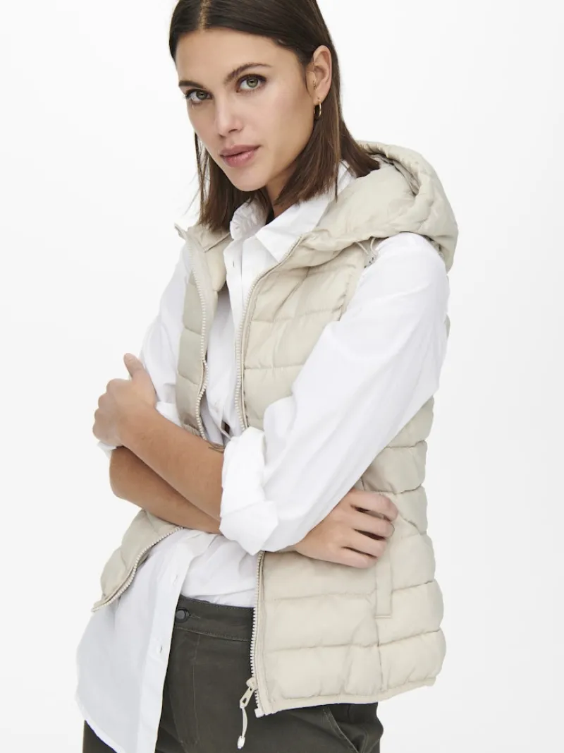 Only Westen*ONLNEWTAHOE HOOD WAISTCOAT OTW NOOS pumice stone