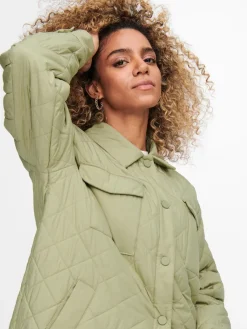 Only Jacken*ONLNEWTANZIA LONG QUILT SHACKET OTW slate green