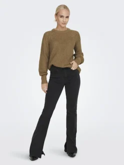 Only Pullover & Sweatshirts*ONLNICOYA L/S BALLOON PULLOVER KNT NOOS toasted coconut