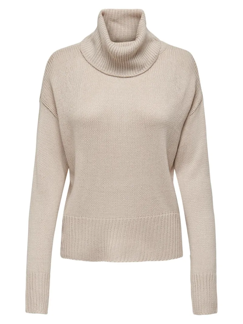 Only Pullover & Sweatshirts*ONLNICOYA L/S COWLNECK PULLOVER KNT pumice stone