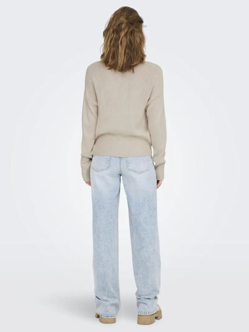 Only Pullover & Sweatshirts*ONLNICOYA L/S COWLNECK PULLOVER KNT pumice stone