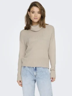 Only Pullover & Sweatshirts*ONLNICOYA L/S COWLNECK PULLOVER KNT pumice stone