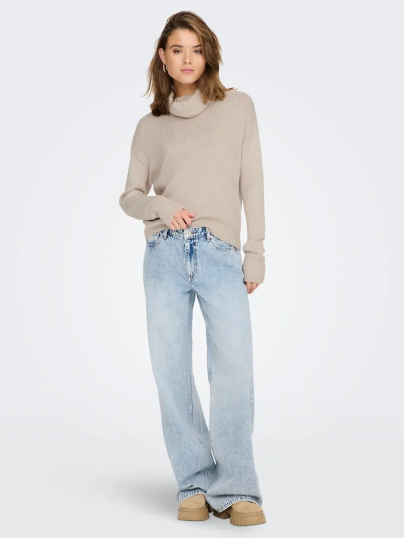 Only Pullover & Sweatshirts*ONLNICOYA L/S COWLNECK PULLOVER KNT pumice stone