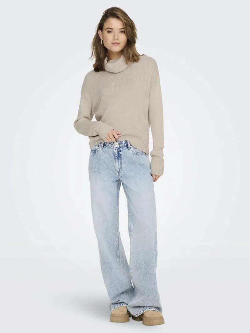 Only Pullover & Sweatshirts*ONLNICOYA L/S COWLNECK PULLOVER KNT pumice stone