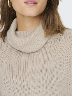Only Pullover & Sweatshirts*ONLNICOYA L/S COWLNECK PULLOVER KNT pumice stone
