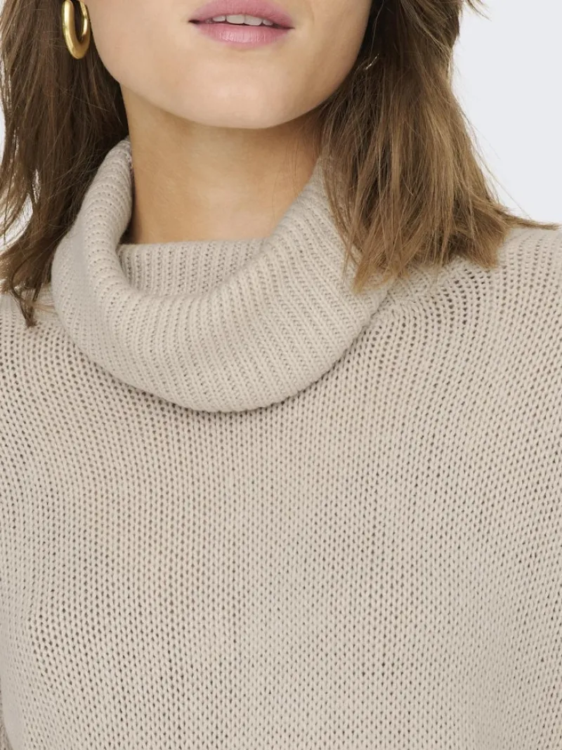 Only Pullover & Sweatshirts*ONLNICOYA L/S COWLNECK PULLOVER KNT pumice stone